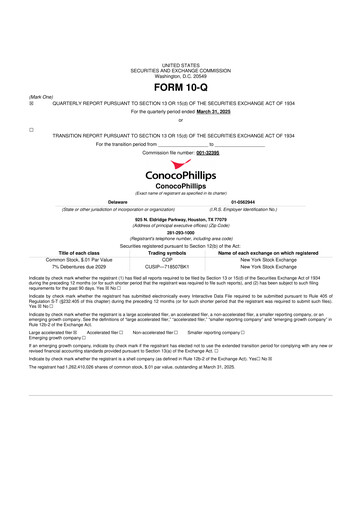 Thumbnail ConocoPhillips 10-Q Quarterly Report FY2025 