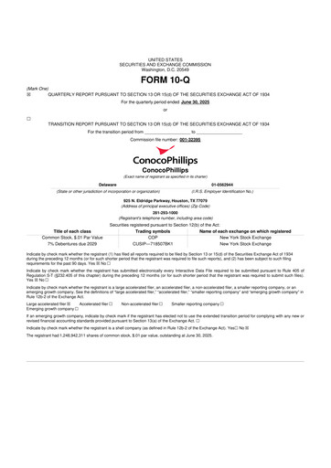 Thumbnail ConocoPhillips 10-Q Quarterly Report FY2025 