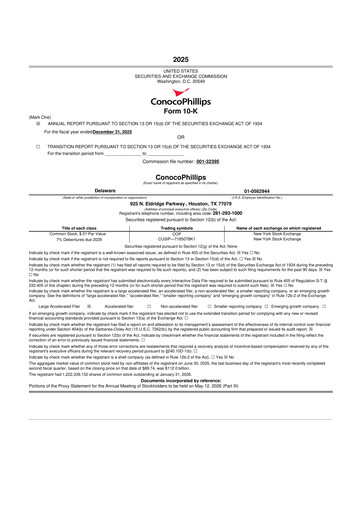 Thumbnail ConocoPhillips 10-K Annual Report 2025