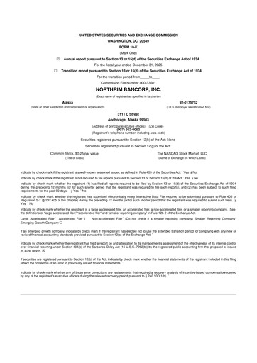 Thumbnail Northrim BanCorp 10-K Annual Report 2025