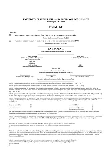 Thumbnail EnPro Industries
 10-K Annual Report 2024