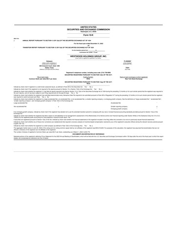 Thumbnail Westwood Holdings Group 10-K Annual Report 2022