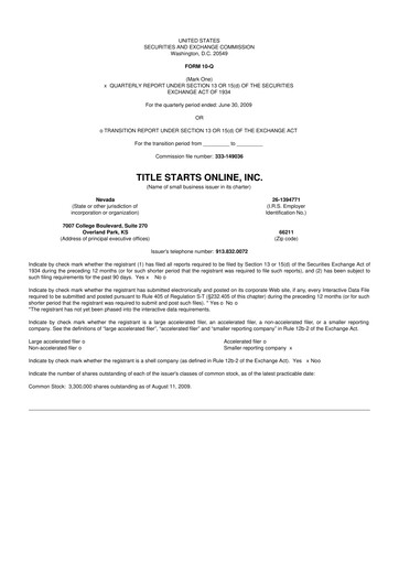 Miniature Workhorse Group
 10-Q Rapport trimestriel  