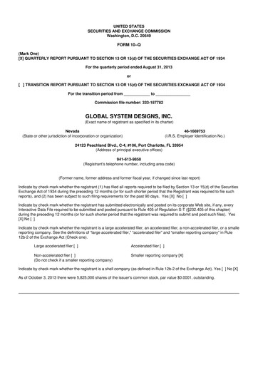 Vorschaubild TON Strategy Co. 10-Q Quartalsbericht 2013 