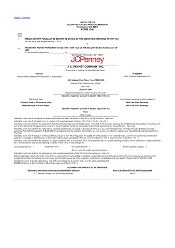 Thumbnail JCPenney 10-K Annual Report 