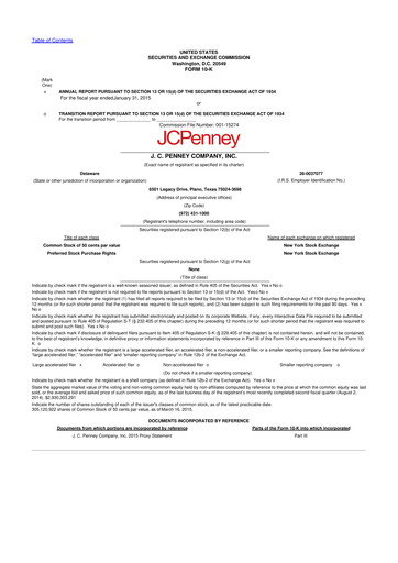 Thumbnail JCPenney 10-K Annual Report 