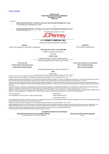 Thumbnail JCPenney 10-K Annual Report 