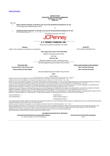 Thumbnail JCPenney 10-K Annual Report 