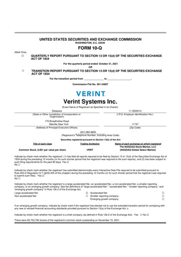 Thumbnail Verint Systems
 10-Q Quarterly Report FY2022 