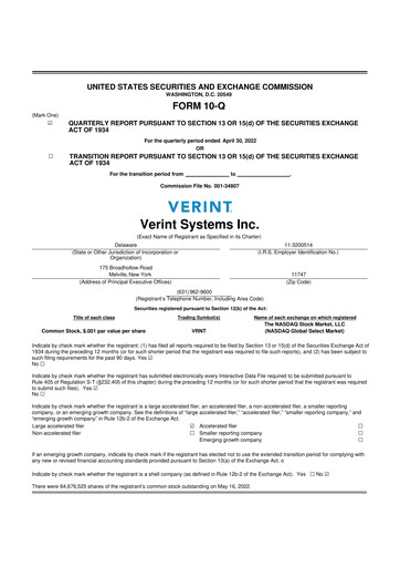 Thumbnail Verint Systems
 10-Q Quarterly Report FY2023 