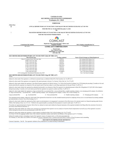 Thumbnail Comcast 10-K Annual Report 2022