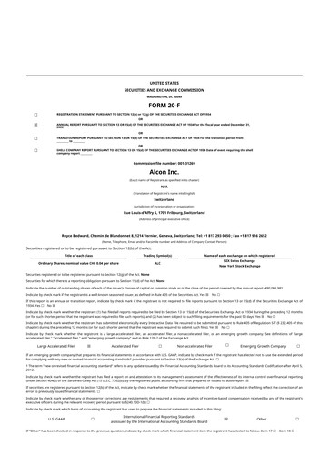 Thumbnail Alcon 20-F Annual Report 2022