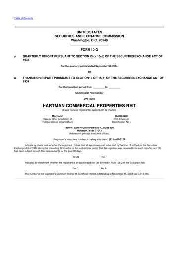 Thumbnail Whitestone REIT 10-Q Quarterly Report FY 
