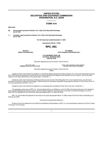 Thumbnail RPC, Inc. 10-K Annual Report 