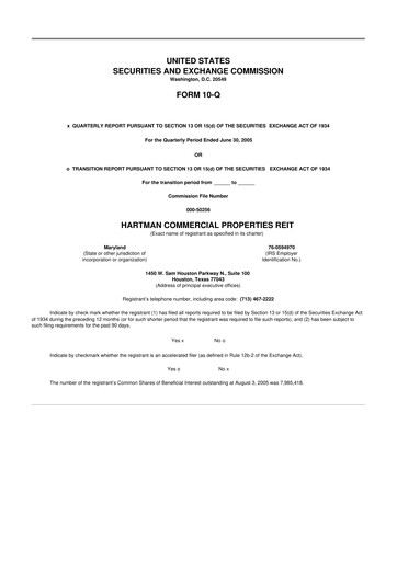 Thumbnail Whitestone REIT 10-Q Quarterly Report FY 