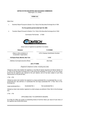 Thumbnail Comtech Telecommunications 10-Q Quarterly Report FY 