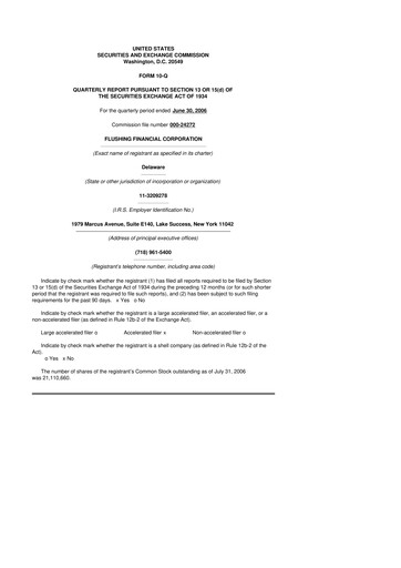 Thumbnail Flushing Financial Corp 10-Q Quarterly Report FY 