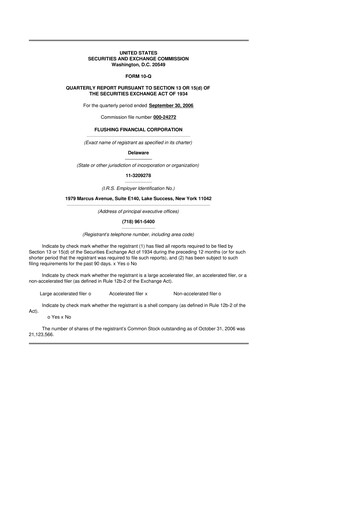 Thumbnail Flushing Financial Corp 10-Q Quarterly Report FY 