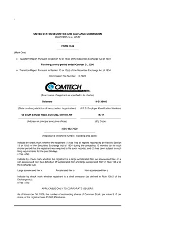 Thumbnail Comtech Telecommunications 10-Q Quarterly Report FY 