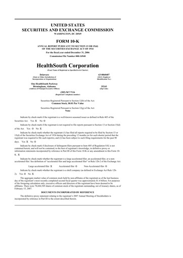 Miniature Encompass Health
 10-K Rapport annuel 