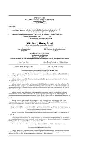 Thumbnail Kite Realty 10-K Annual Report 