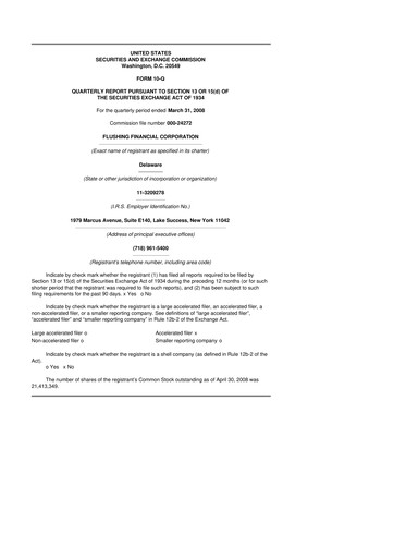 Thumbnail Flushing Financial Corp 10-Q Quarterly Report FY 