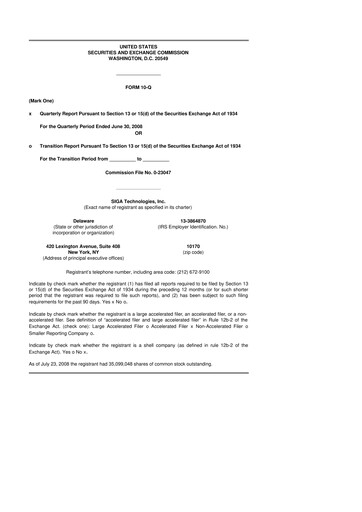 Thumbnail SIGA Technologies 10-Q Quarterly Report FY 