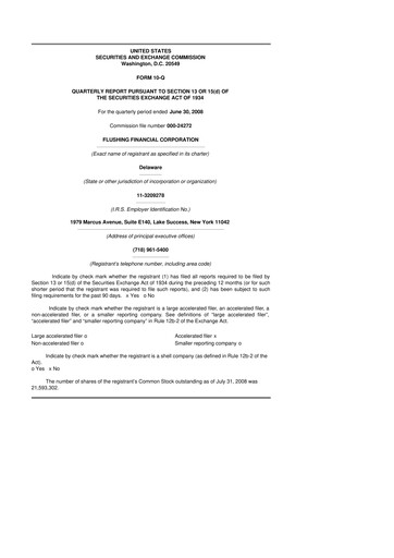 Thumbnail Flushing Financial Corp 10-Q Quarterly Report FY 