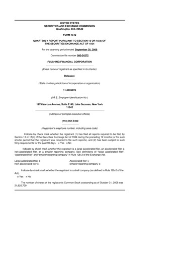 Thumbnail Flushing Financial Corp 10-Q Quarterly Report FY 
