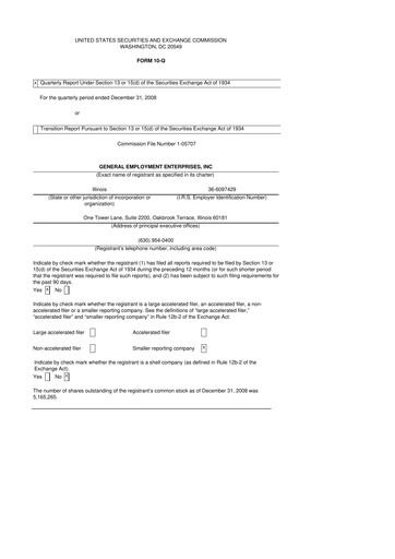 Vorschaubild GEE Group 10-Q Quartalsbericht  