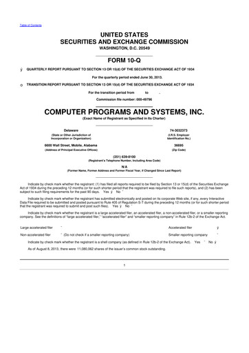 Thumbnail TruBridge 10-Q Quarterly Report FY2013 