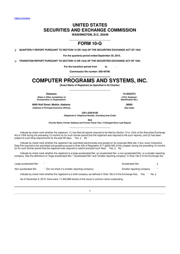 Thumbnail TruBridge 10-Q Quarterly Report FY2015 
