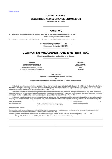 Thumbnail TruBridge 10-Q Quarterly Report FY2018 