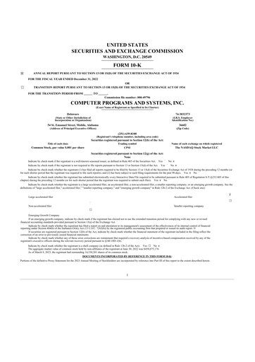 Thumbnail TruBridge 10-K Annual Report 2022