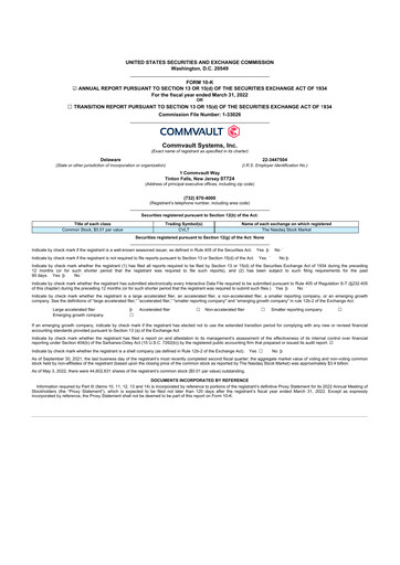 Thumbnail Commvault 10-K Annual Report 2022