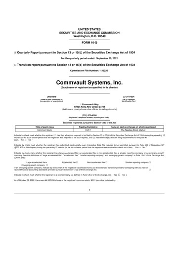 Thumbnail Commvault 10-Q Quarterly Report FY2023 