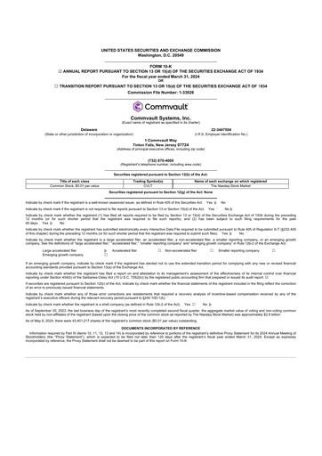 Thumbnail Commvault 10-K Annual Report 2024