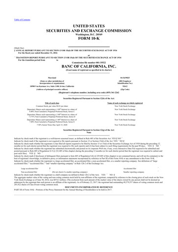 Vorschaubild Banc of California 10-K Jahresbericht 2016