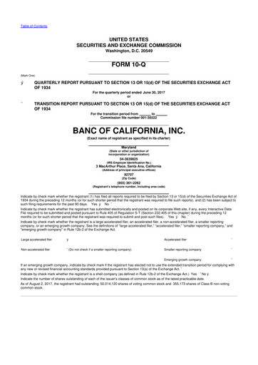 Thumbnail Banc of California 10-Q Quarterly Report FY2017 