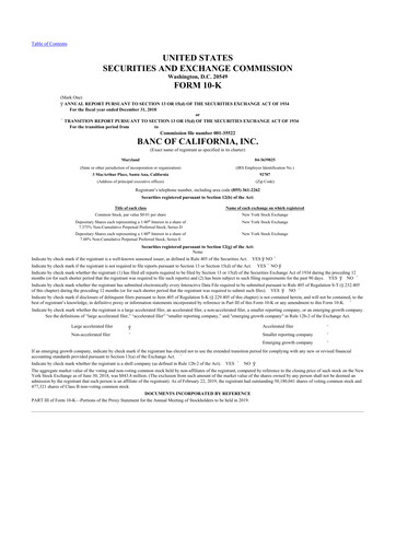 Vorschaubild Banc of California 10-K Jahresbericht 2018