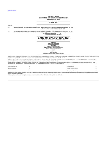 Thumbnail Banc of California 10-Q Quarterly Report FY2022 