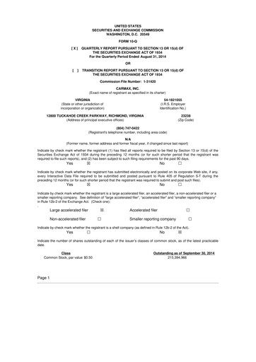 Vorschaubild CarMax
 10-Q Quartalsbericht 2015 
