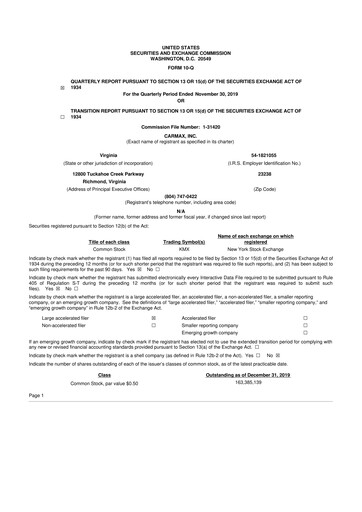 Vorschaubild CarMax
 10-Q Quartalsbericht 2020 