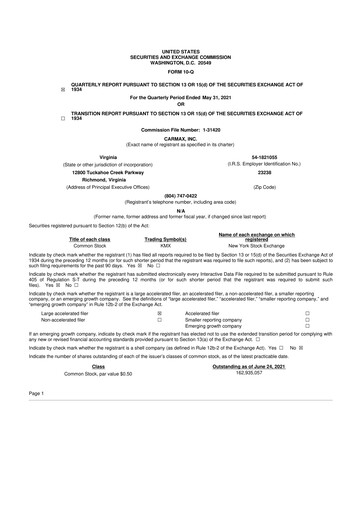 Vorschaubild CarMax
 10-Q Quartalsbericht 2022 