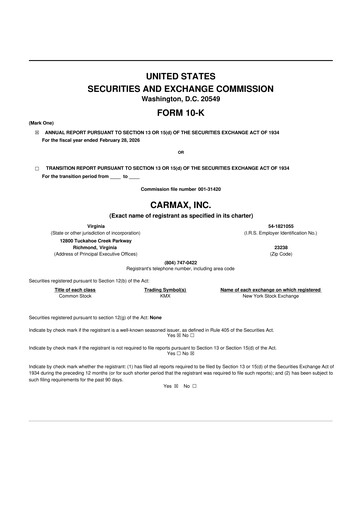 Thumbnail CarMax
 10-K Annual Report 