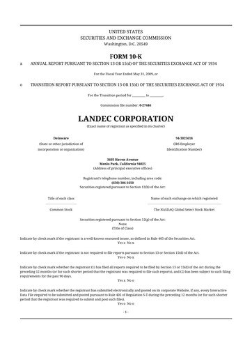 Thumbnail Lifecore Biomedical 10-K Annual Report 