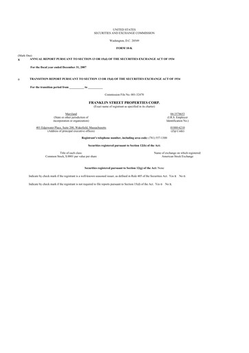 Thumbnail Franklin Street Properties 10-K Annual Report 