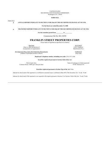 Thumbnail Franklin Street Properties 10-K Annual Report 