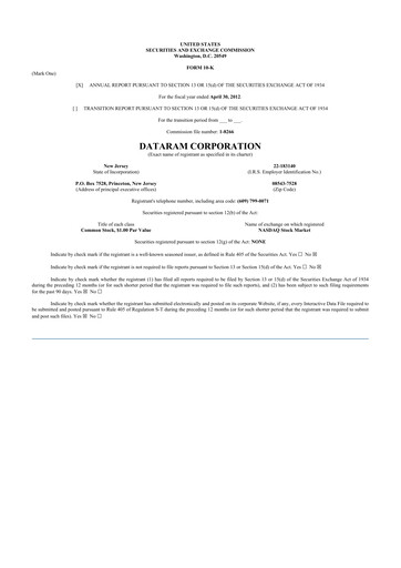 Thumbnail U.S. Gold Corp 10-K Annual Report 2012
