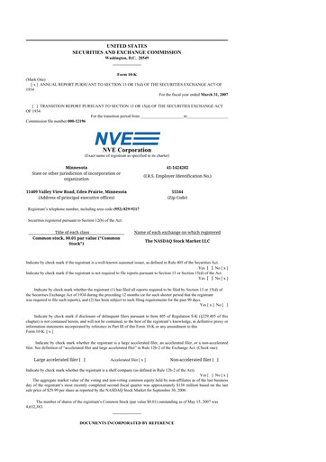 Thumbnail NVE Corporation
 10-K Annual Report 